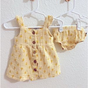 Babygirl 2pcs organic cotton sundress